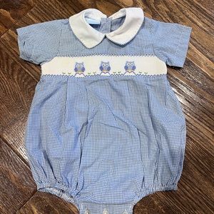 Petit Bebe owl blue bubble - 9m